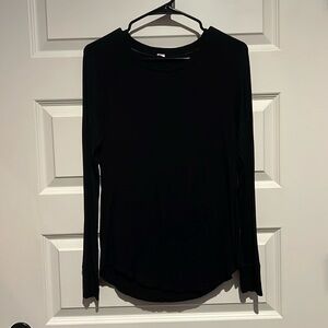 Black long sleeve wide neck shirt